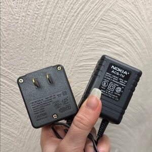 Vintage Nokia Black Dual AC Wall Chargers